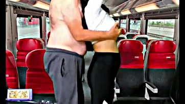 Steamy train sex romp with explicit orgies and more