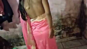 Brother-in-law demands sex from sister-in-law in pink sari