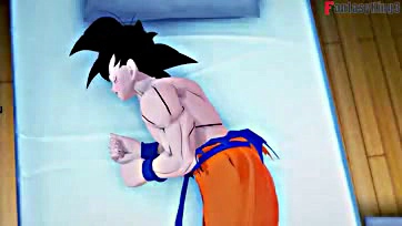 Goku gets cuckholded and fucked by Chichi and Gohan