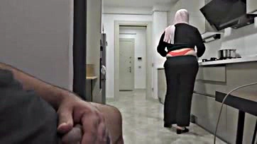 Arab stepmom gets her tight ass brutally fucked