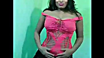 Bangladeshi model's massive tits on live cam show