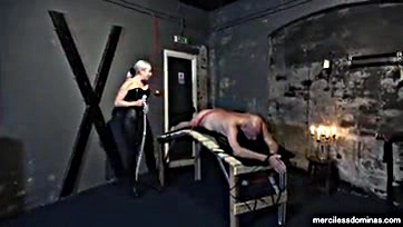 Two women brutally whip a helpless, screaming slave