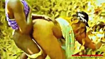 BBW African wife enjoys big cock and bush sex