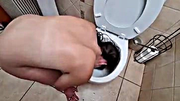 Woman engages in gross, disgusting toilet behavior