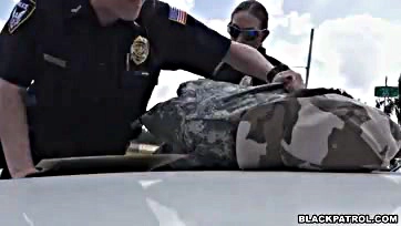 Cop gets rough with fake soldier's ass