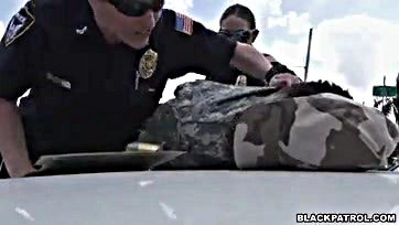 Cop gets rough with fake soldier's ass