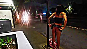 Public streetwalker's last drop of shame exposed