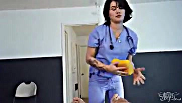 Nurse rides Chris's dick, making him feel better