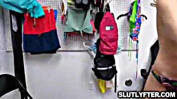 Officer's cock gets bent by shoplifter's pervy butt