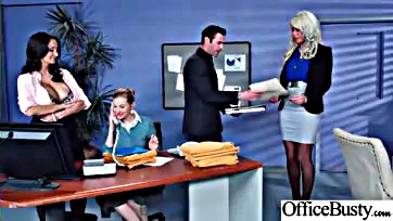 Ava and Riley engage in explicit office sex