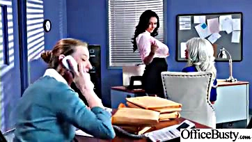 Ava and Riley engage in explicit office sex