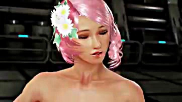 Alisa's naked boobs get destroyed in 3D game battles