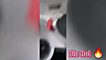 Sexy woman gives blow job on bus