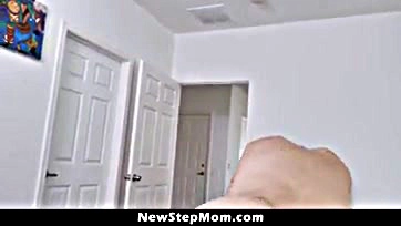 Stepson's aggressive strokes make stepmom cum loudly