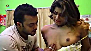 Indian wife gets stranger's dick in front of husband