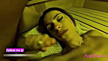 Sexy pornstar gets super hard sauna sex