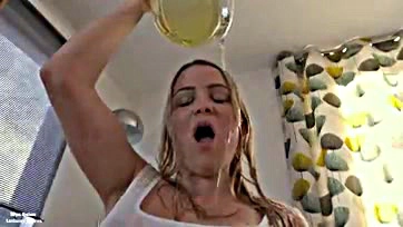 Woman engages in explicit, urine-themed sexual activities