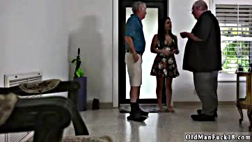 Teen girl gets screwed by old dude and granny