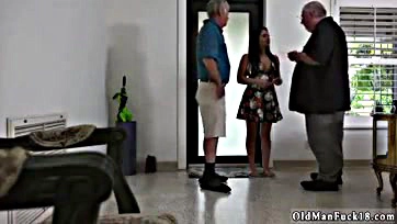 Teen girl gets screwed by old dude and granny