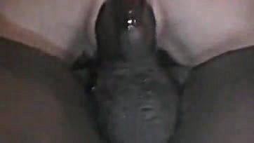 Wife's massive cock fills her with cum