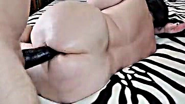 Mature woman enjoys intense anal sex with large penis