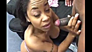 Ebony's head game gets him multiple climaxes