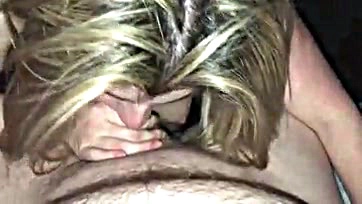 Blonde wife cheats on husband with neighbor, gets blown