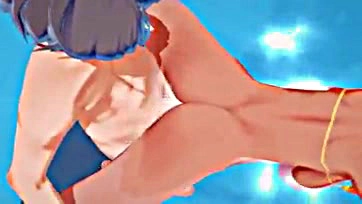 Aoi Asahina gets wet and wild in the pool