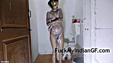 Sexy Indian woman takes a steamy shower