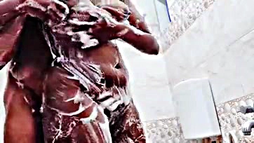 Sister-in-law's vaginal fingering during shower