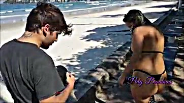 Justin Bieber got caught getting freaky on beach