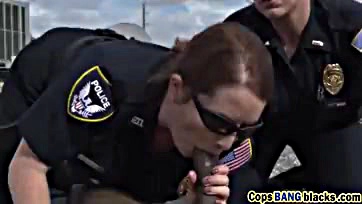 Black women police officers get aggressive with black men