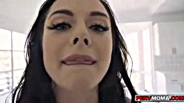 Macey Jade sucks her stepson's cock for comfort