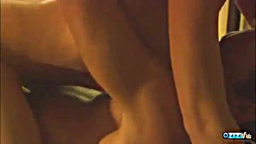 Blonde rewards hardworking man with oral sex and riding