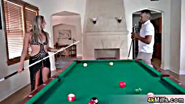 MILF's billiards end with massive cock