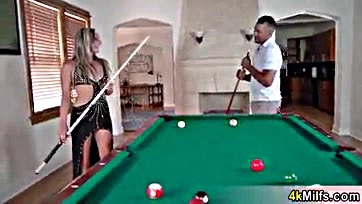 MILF's billiards end with massive cock