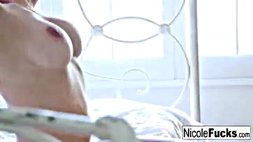 Nicole has explicit solo sex, reaches orgasm