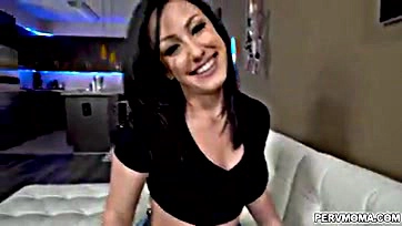 Jennifer White sucks stepson's cock, craves cum