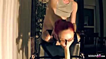 Redhead mistress brutally fucked by multiple types during session