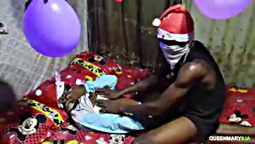 Girl gets brutally screwed by massive dick on Xmas