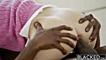 Blonde wife gets pounded by massive black cock