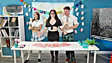 Foxy teacher Keira Croft teaches raunchy sex games