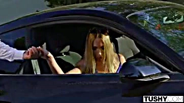 Angelika gets anal pleasure from a valet's willing service