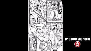 Naruto's pervy comic features Tsunade's exposed breasts