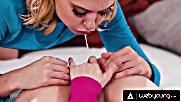 Lesbians engage in explicit pussy eating and fingering