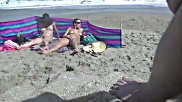 Mrs. Nikki and Ginary get naked at beach