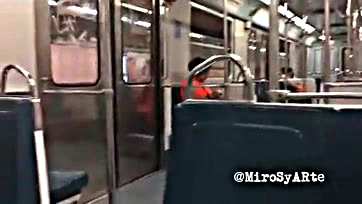 Metro passenger Miroslava exposes herself in public