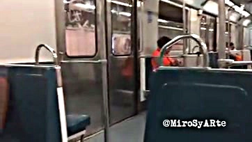 Metro passenger Miroslava exposes herself in public