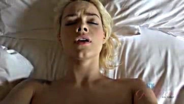 Elsa Jean's hot mouth sucks my cock passionately