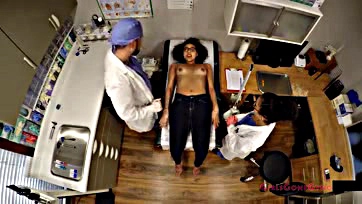 Mia Sanchez gets a gynecological exam, no penetration